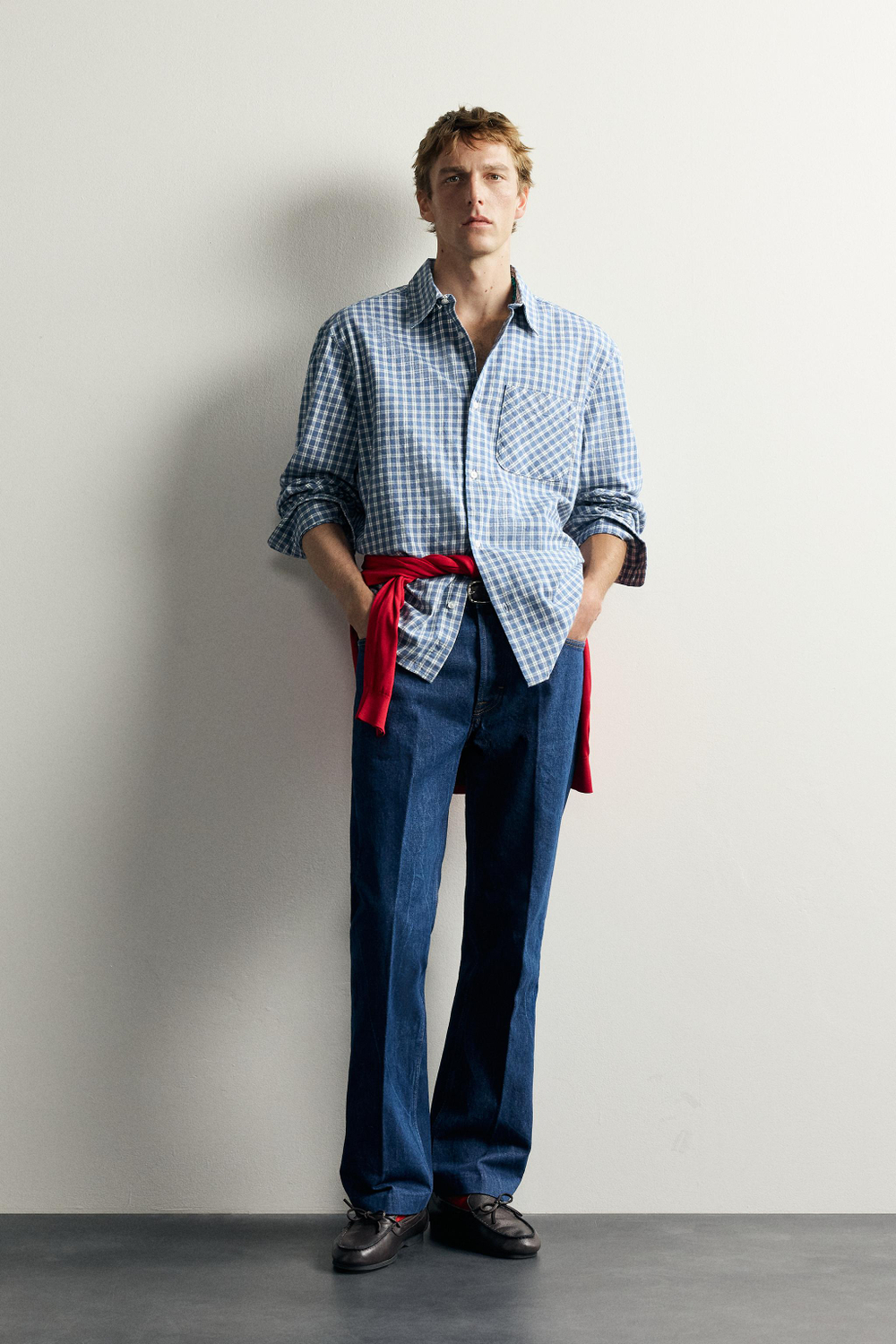 РУБАШКА В КЛЕТКУ TWILL X AARON LEVINE X ZARA — ZARA