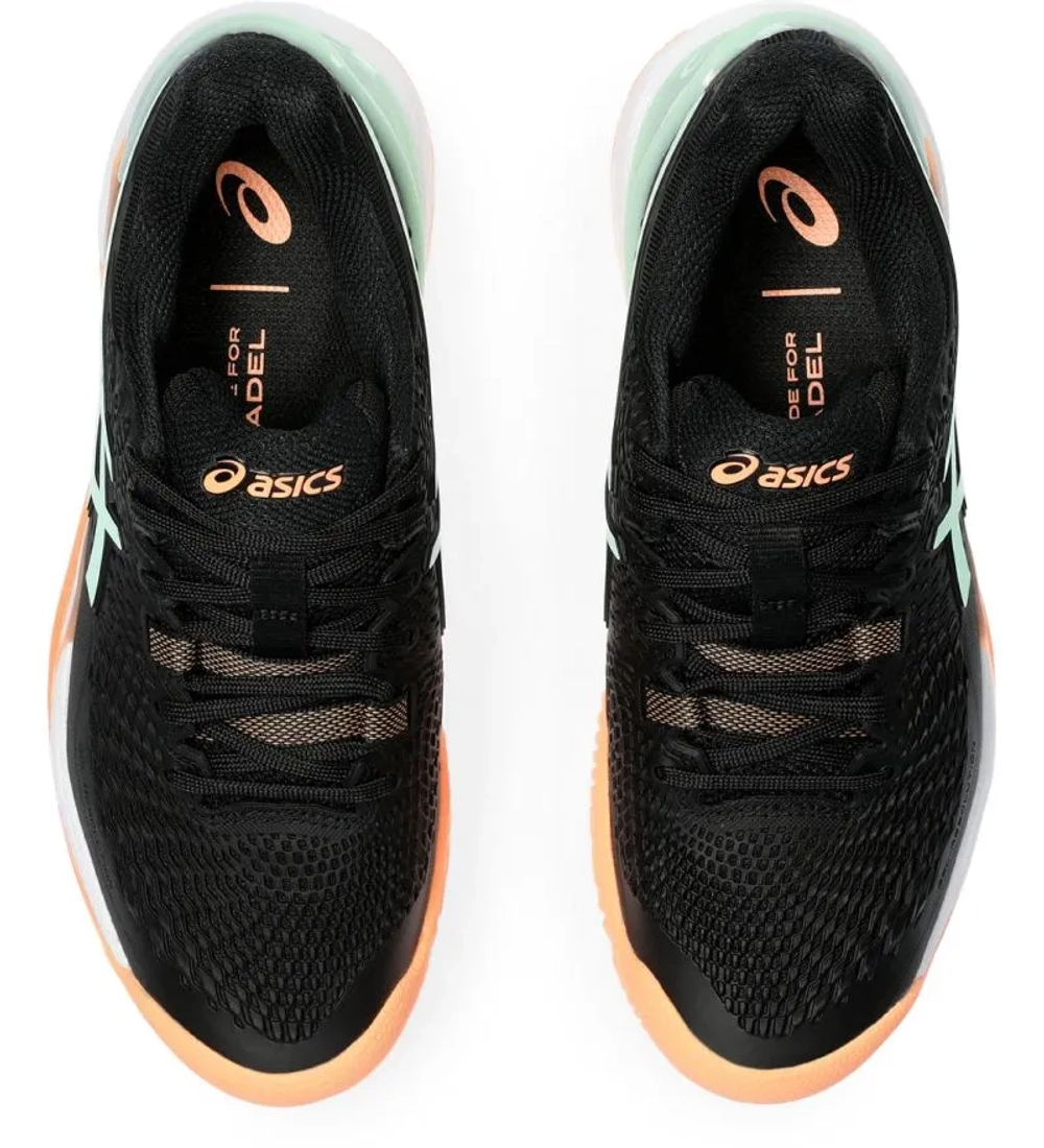 Женские кроссовки для padel Asics Gel-Resolution 9 Padel - black/mint tint