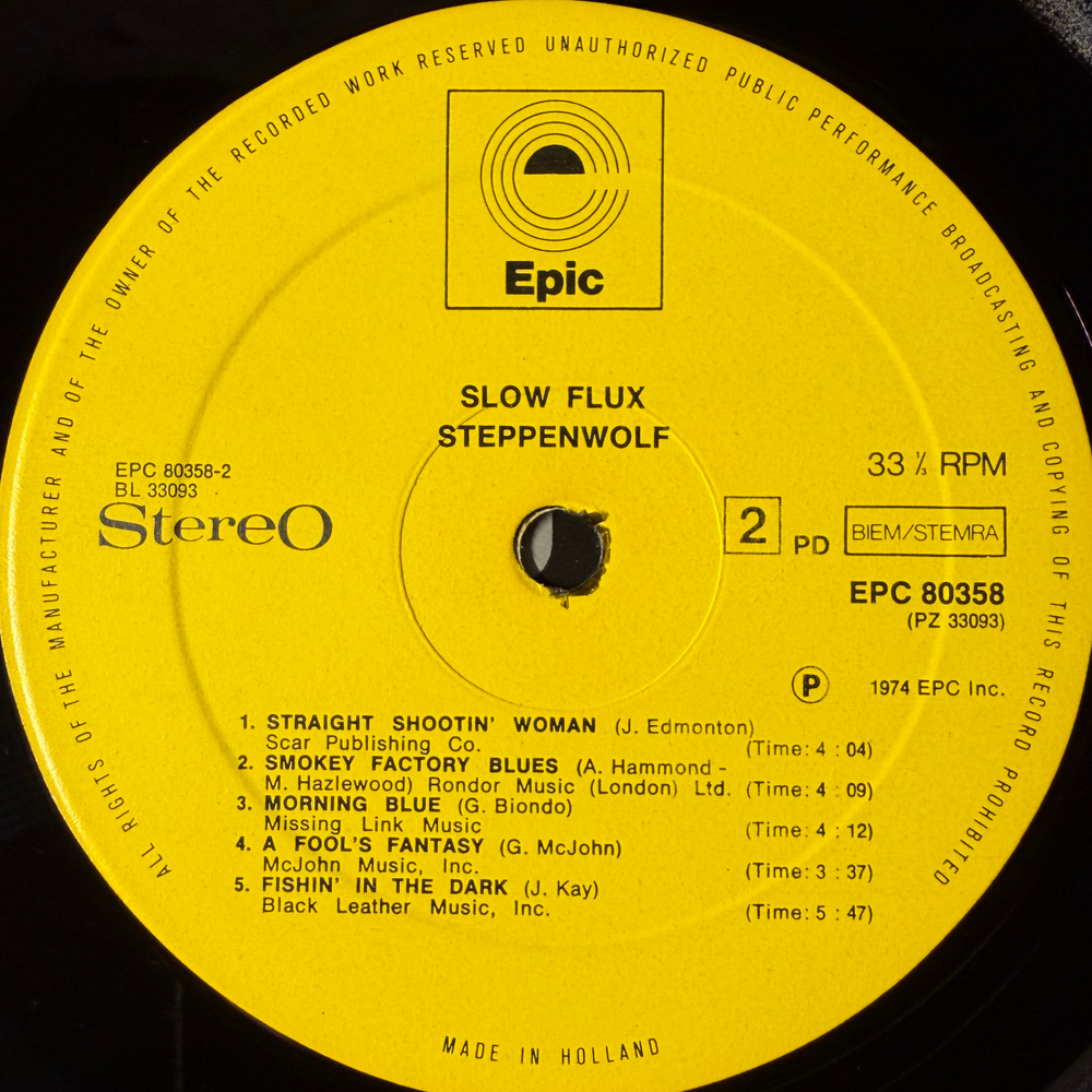 Steppenwolf - Slow Flux (Голландия 1974г.)