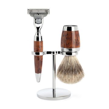 Бритвенный набор MUEHLE STYLO, туя, барсучий ворс категории Fine, бритва Mach3