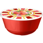 Миска "Бергамо" 1л с крышкой с декором "Сицилия"(красный)