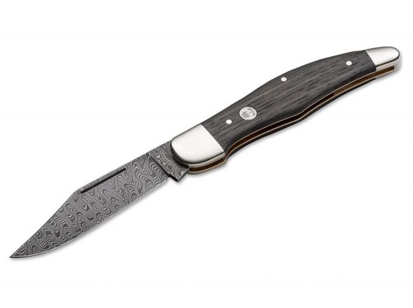 Цена наНож складной 20-20 Classic Damascus - Boker 112021DAM, сталь дамаск Plain, рукоять дерево (мореный дуб), чёрный