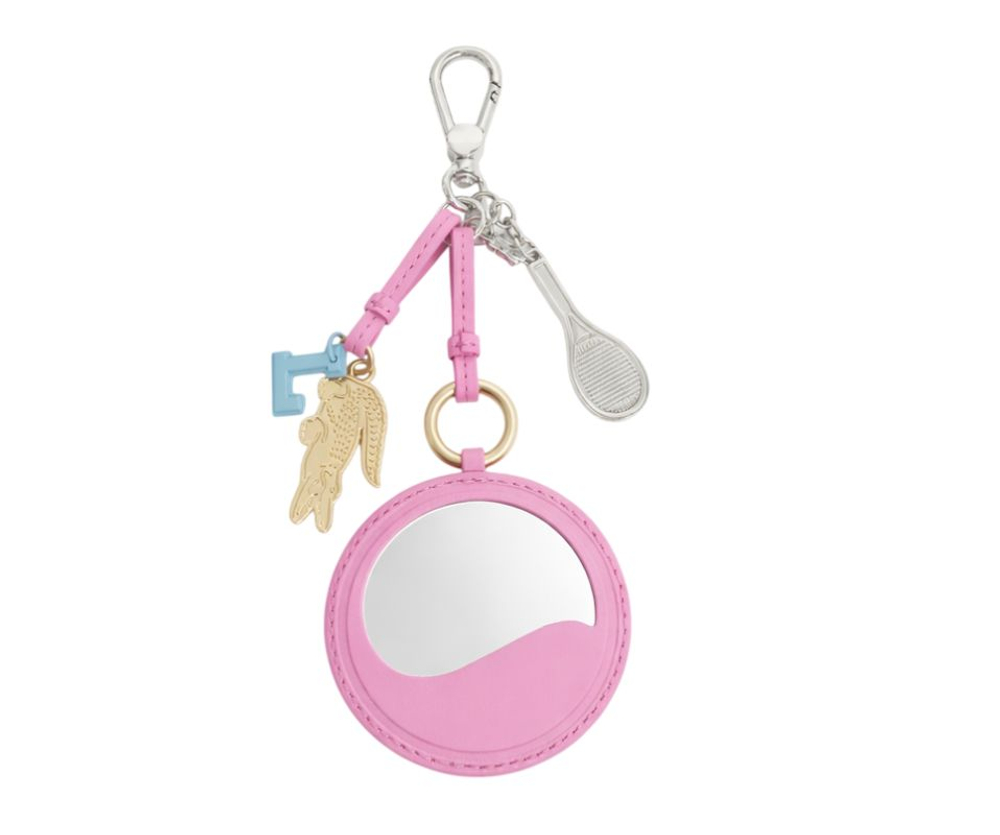 Брелок Lacoste Tennis Racket Mirror L Charms Key Ring — розовый