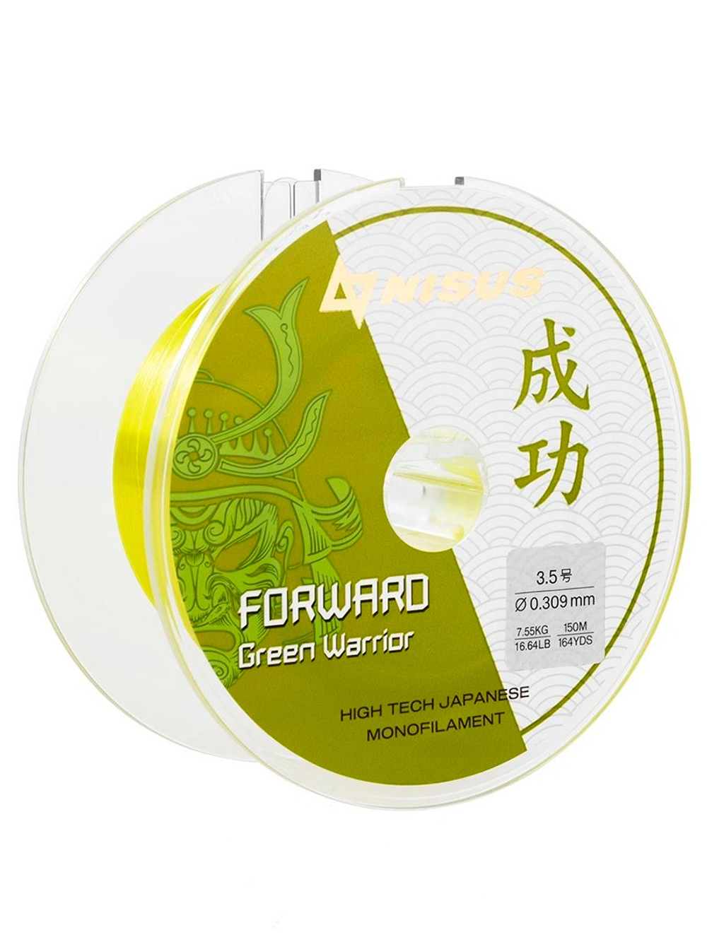 Леска для рыбалки Nisus FORWARD Green Warrior Nylon 0,309mm/100m (N-FGW-0309-100)