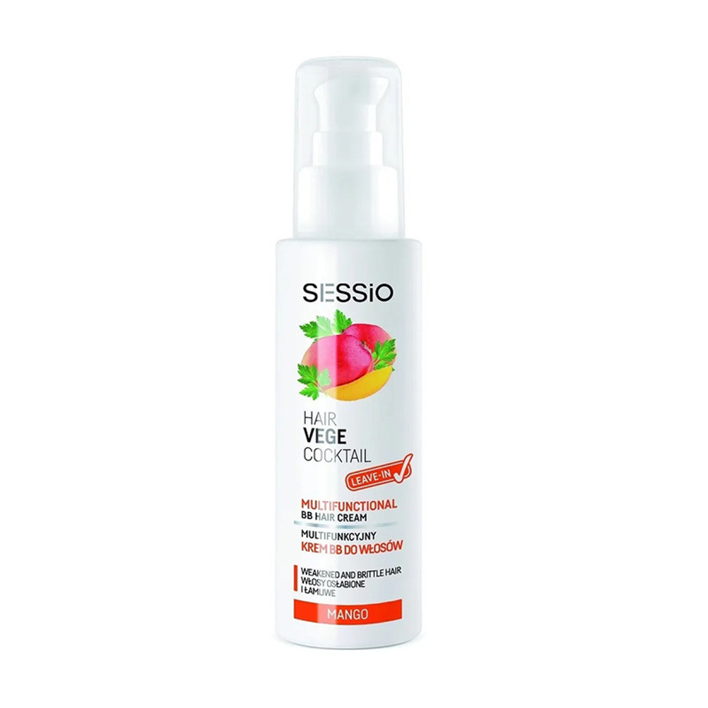 Многофункциональный BB-крем для волос Sessio Hair Vege Cocktail, 100 мл.