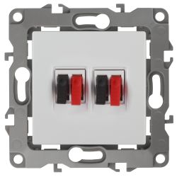 Розетка ЭРА Серия 12 12-3112-01 аудио двойная IP20 белый | Эра 12