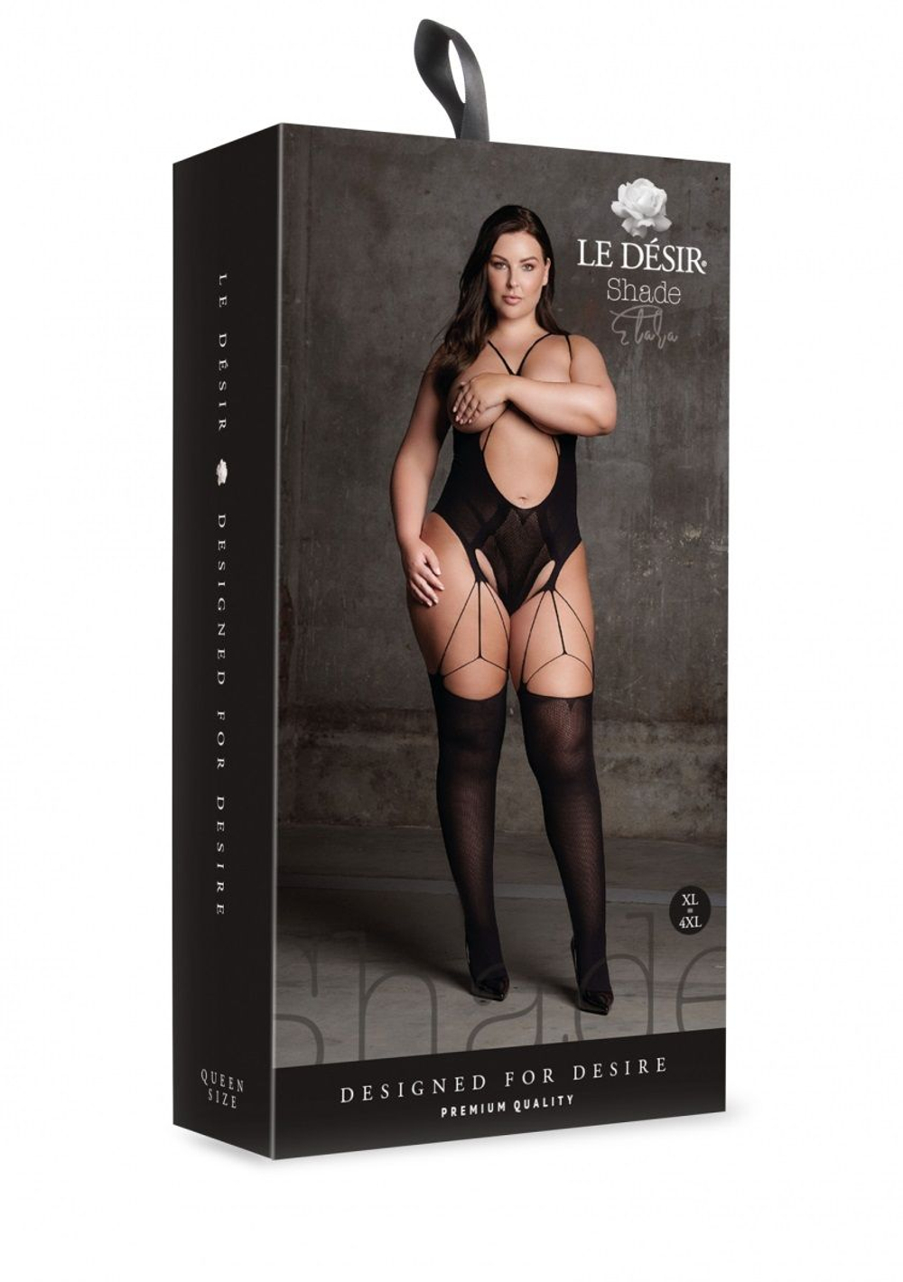 Эффектный боди-комбинезон Elara VII Bodystocking with Open Cups (Размер: XL-XXL-XXXL) (Цвет: черный)