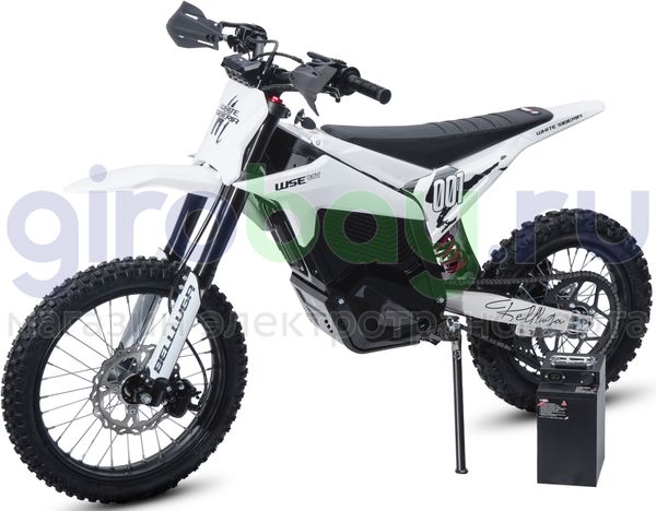 Электромотоцикл Эндуро WHITE SIBERIA BELLLUGA 001 3900W (60V/27Ah) - Белый фото №1