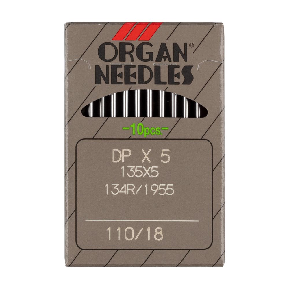 Иглы для промышленных швейных машин Organ DP*134 / DP*5, 10 шт, 110 Иглы для промышленных швейных машин Organ DP*134 / DP*5, 10 шт, 110