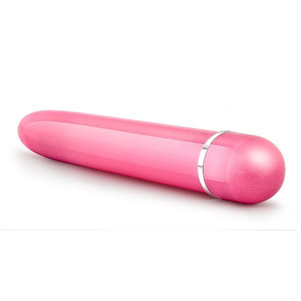Розовый тонкий классический вибратор Slimline Vibe - 17,8 см. (Цвет: розовый)