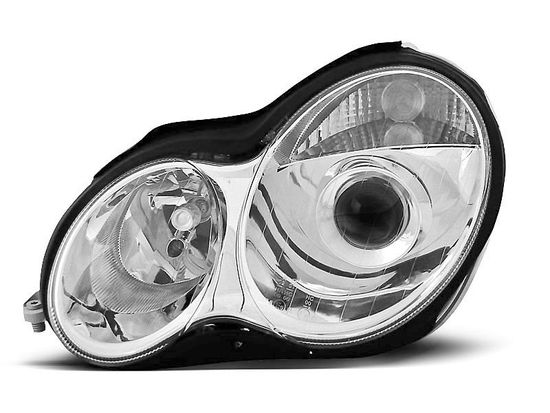 Передние фары Mercedes C W203 chrome