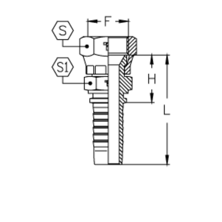 Фитинг DN 20 JIS BSP 3/4