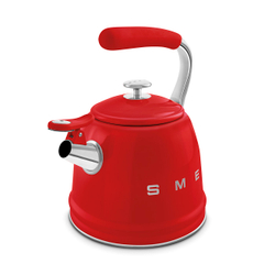 Чайник со свистком 2.3л Smeg красный