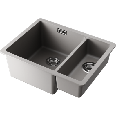Мойка кухонная Omoikiri Kata 55-2-U-GR Artgranit, leningrad grey
