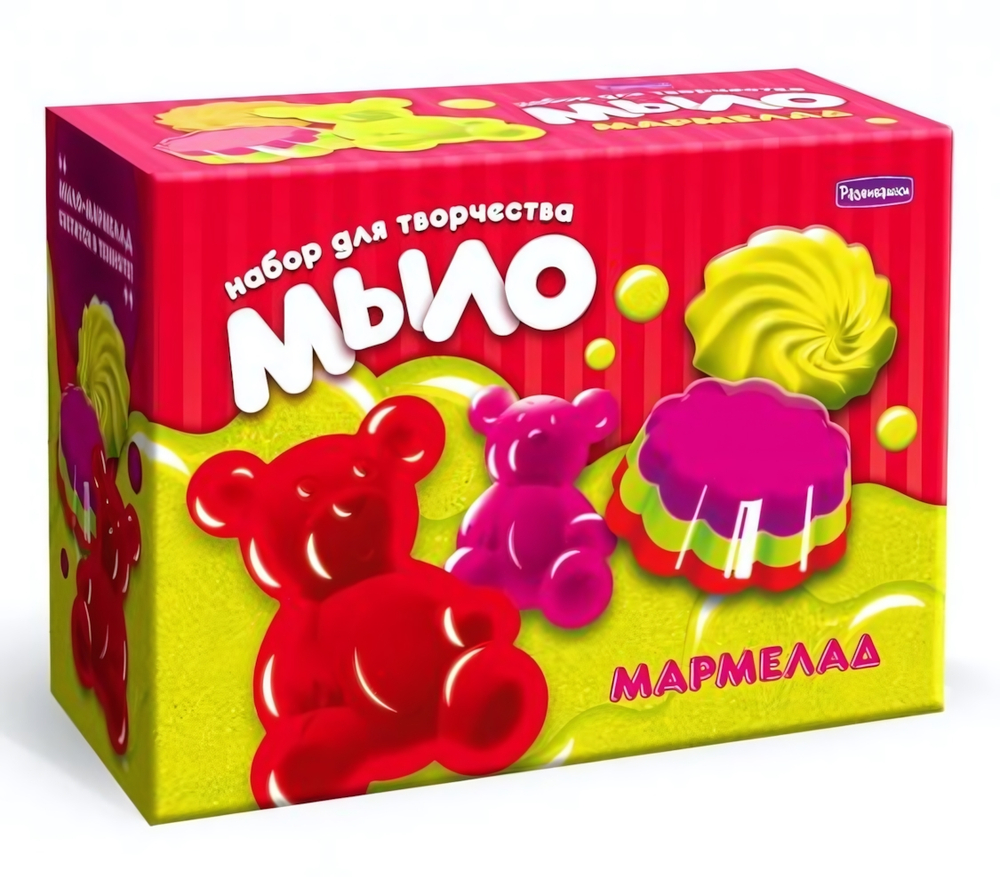 Десерт для ванны Мыло- мармелад, 4формы, светится в темноте (Развивашки)