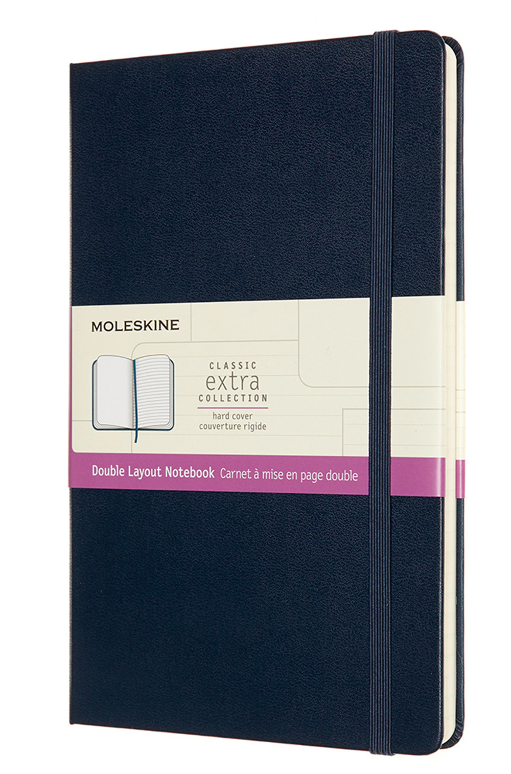 Блокнот Moleskine CLASSIC DOUBLE (NB313HB20) 13х21см линейка/нелинованный твердая обложка синий