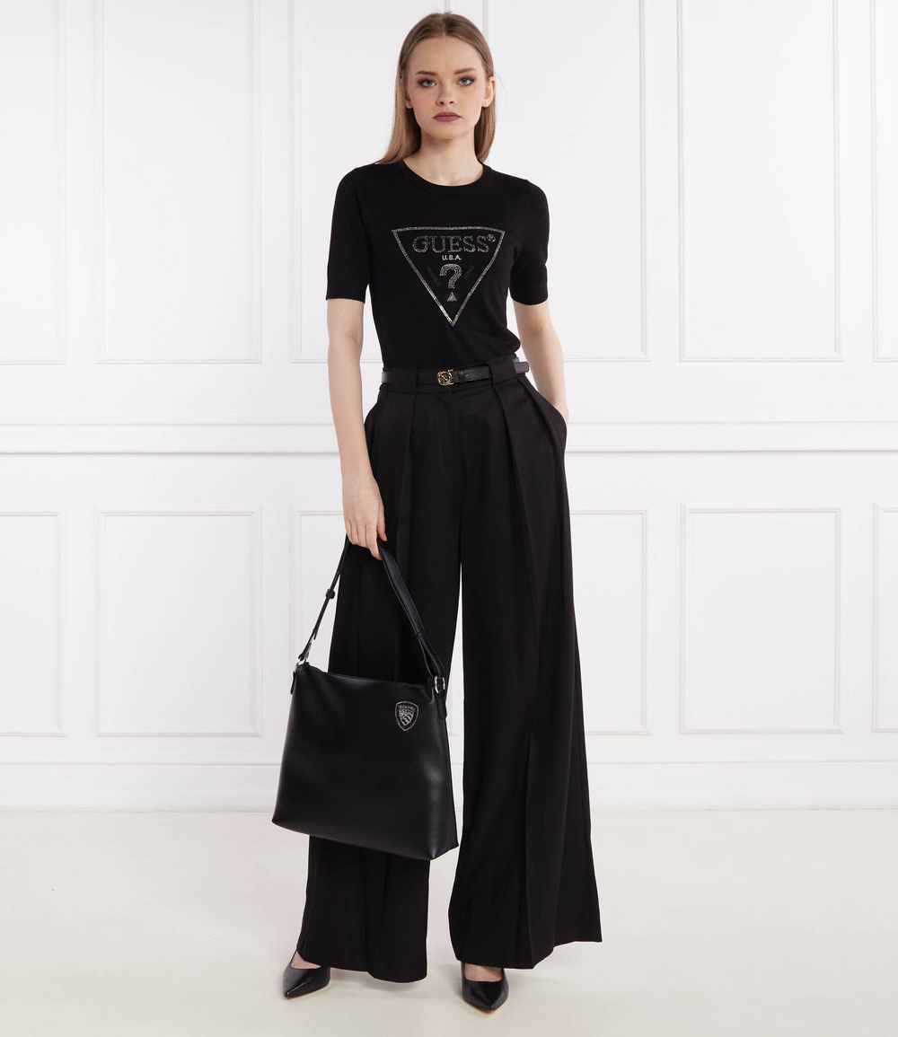 Свитер KAYLA LOGO RN SS SWTR GUESS - черный(W4GR23 Z2NQ2)
