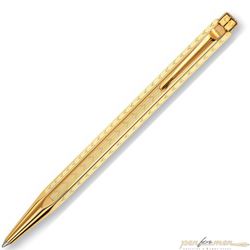 Шариковая ручка Carandache Ecridor Chevron gilded латунь позолота (898.208)