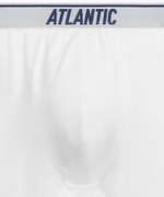 Мужские трусы шорты удлиненные Atlantic, набор 3 шт., хлопок, белые, 3MH-237