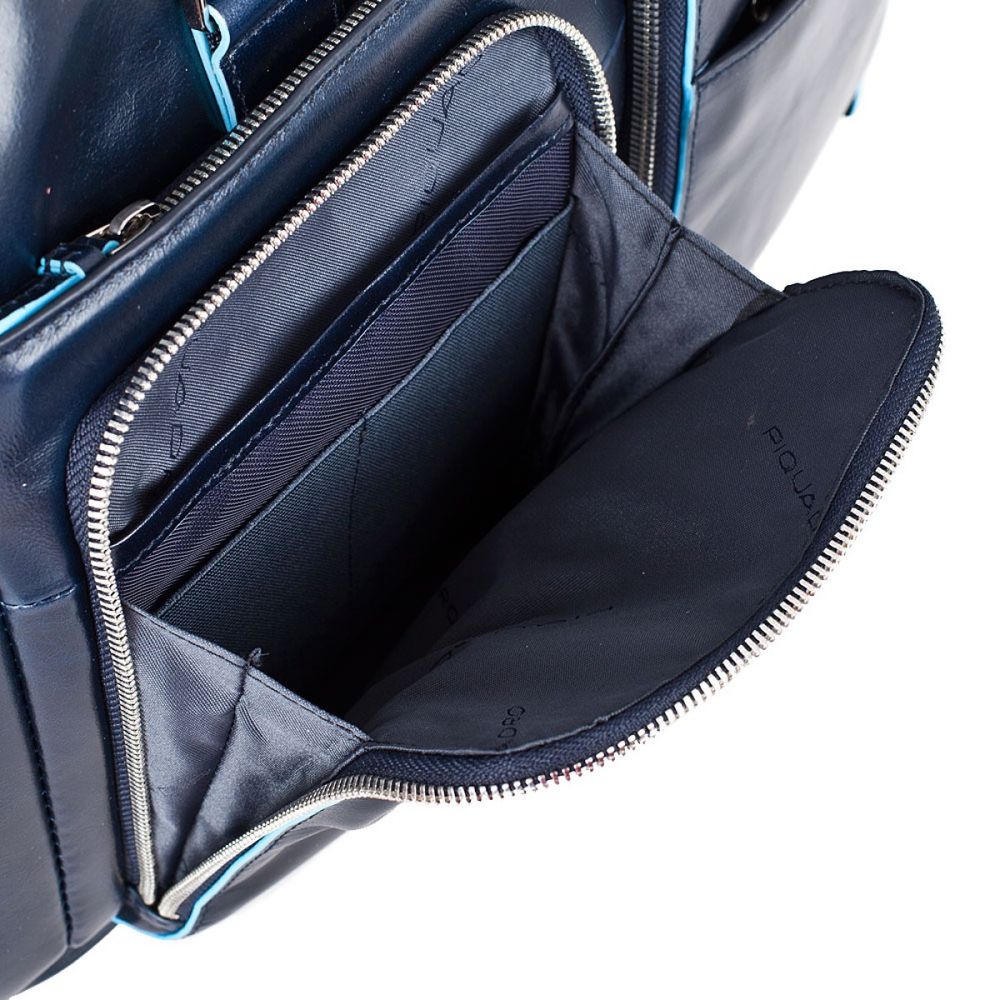 Сумка мужская Piquadro Blue Square синяя телячья кожа (CA2765B2/BLU2) 5