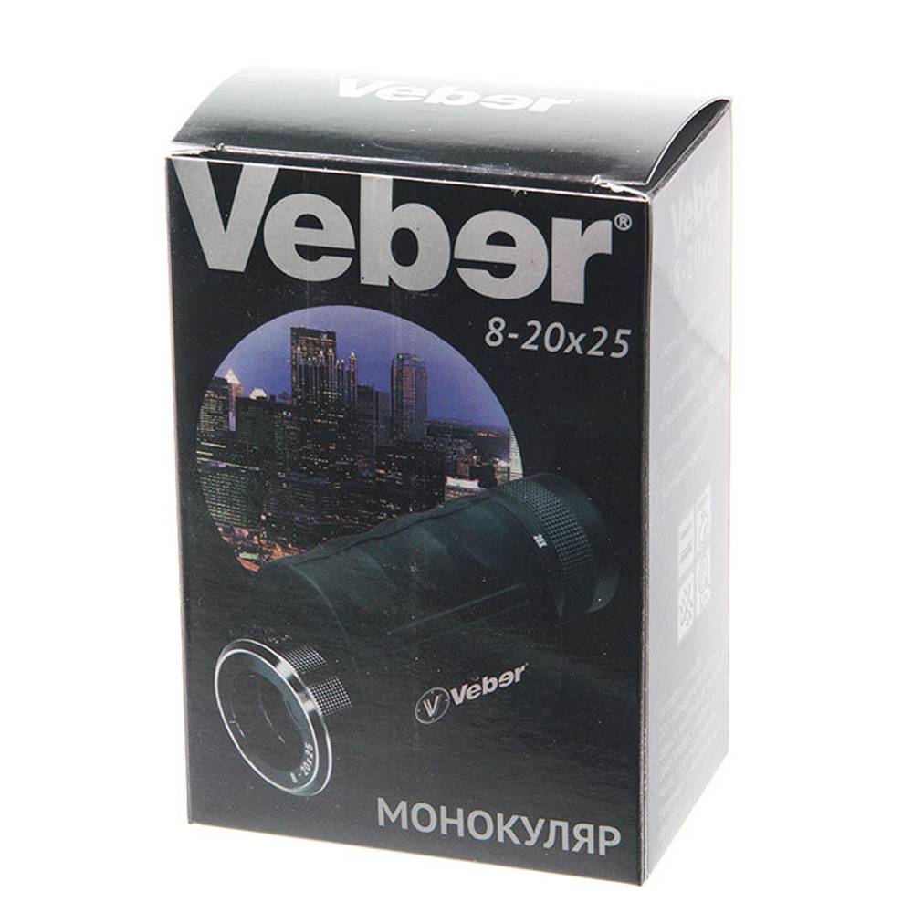 Монокуляр  "Veber" 8-20*25