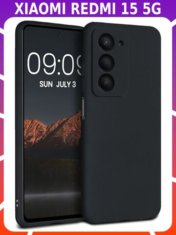 Мягкий Soft Touch чехол из силикона для XIAOMI REDMI 15 5G с бархатной подкладкой