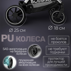 Прогулочная коляска для двойни BubaGO DUO X