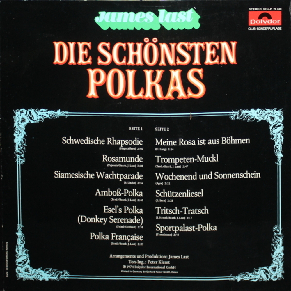 James Last / Die Sch?nsten Polkas (LP)