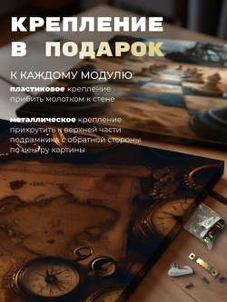 Картина Карта времен и игры модульная 50x70см 2шт.