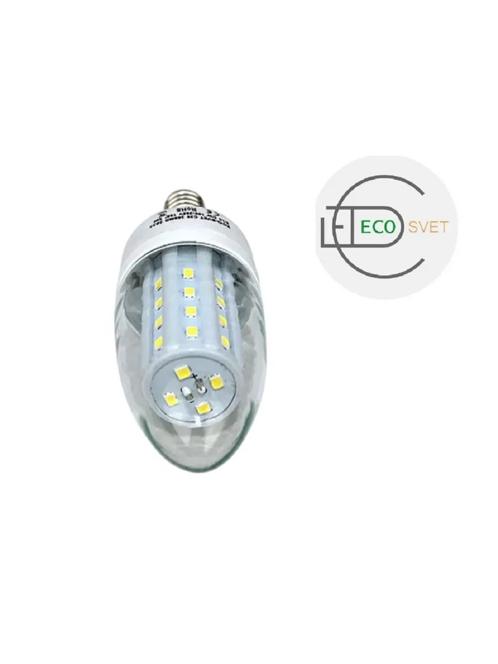 Светодиодная LED лампа С35 Е14 36LED 5W 10шт холод