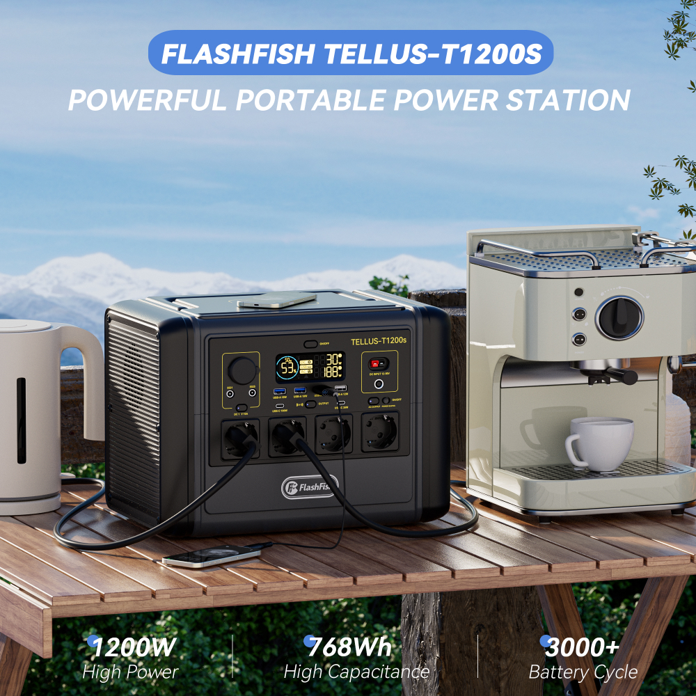 Электростанция портативная 1024WH 360000mAh 1200W Flashfish TELLUS-T1200s