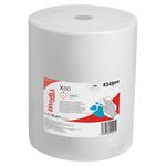 Протирочный нетканый материал KIMBERLY-CLARK Wypall X60, 650 листов в рулоне, 42х38 см, белый, 8349