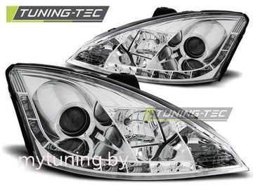Передние фары Ford Focus 1 daylight chrome