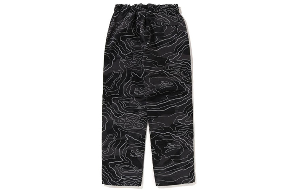 A Bathing Ape Layered Line Camo Track Брюки черный