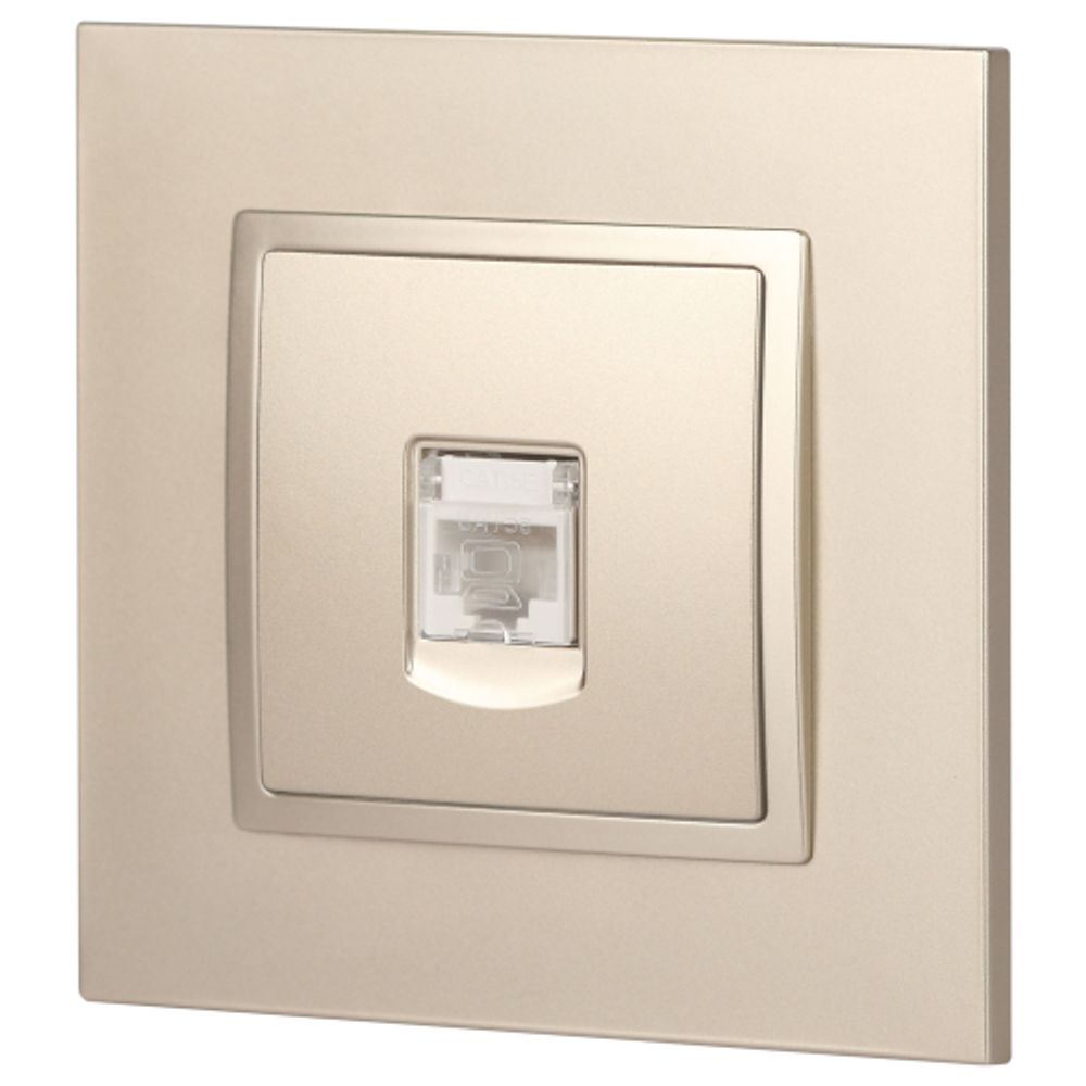 Розетка ЭРА Elegance 14-3107-04 информационная RJ45 IP20 шампань | Эра Elegance