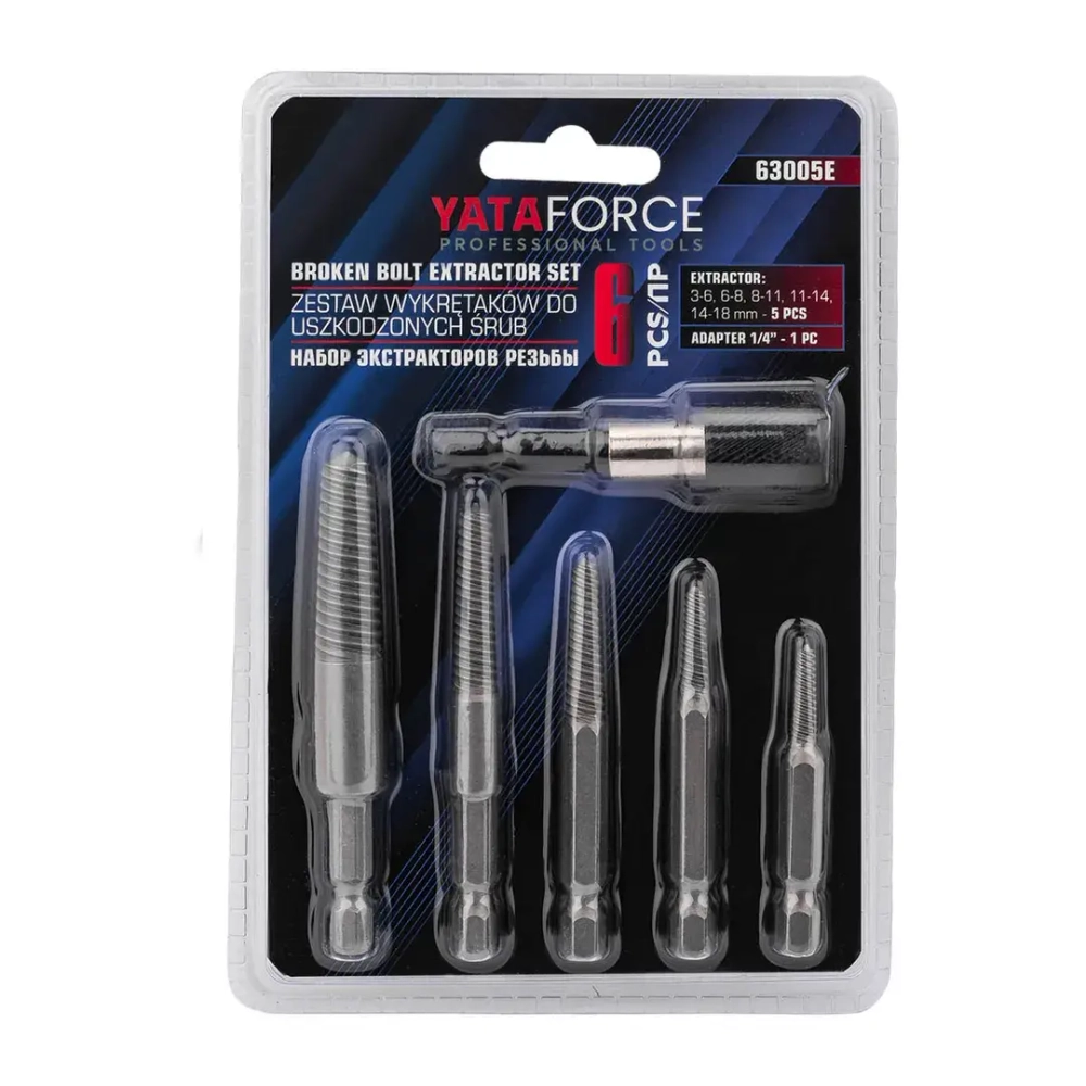 Набор экстракторов резьбы 6пр. YATAFORCE YF-63005E