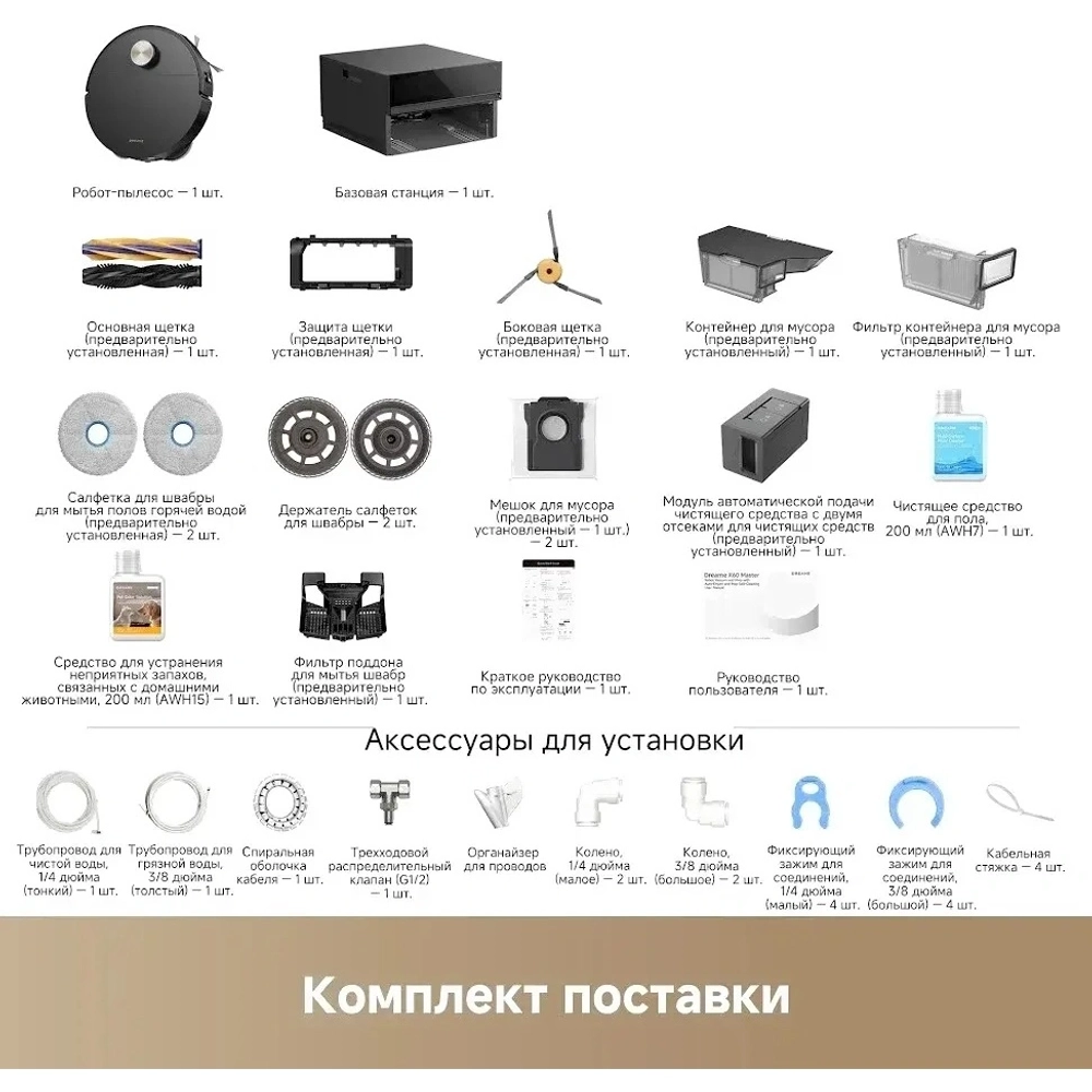 Робот-пылесос Dreame X60 Master (RLX88DE) Black