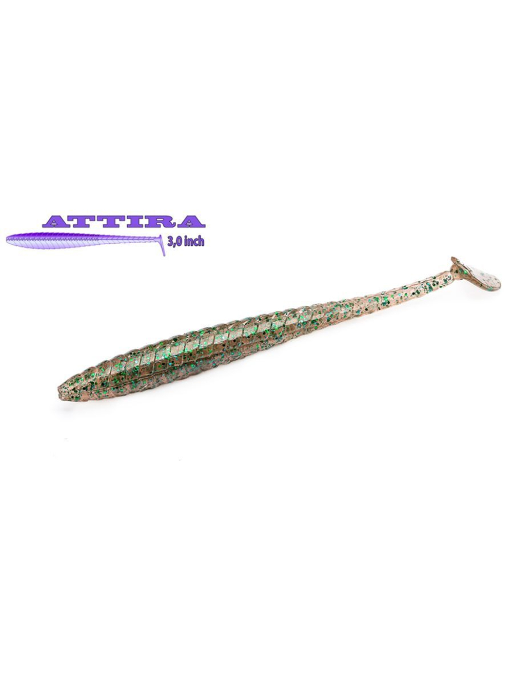 Виброхвост Attira,3.00'',76,2мм,2,9гр,цвет 117,7 шт/уп.