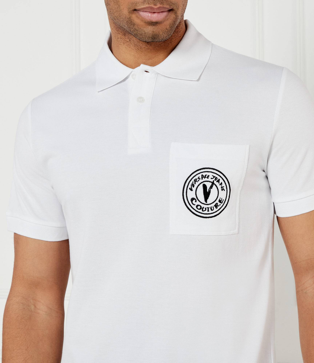 Поло Versace Jeans Couture - белый(78GAGT01CJ01T)