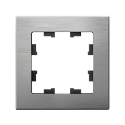 Рамка металлическая на 1 пост Systeme Electric AtlasDesign Nature Серебро ATN312101