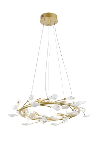 Люстра подвесная светодиодная NewRgy 9020-D600GD GOLD, 27 Вт, золотая