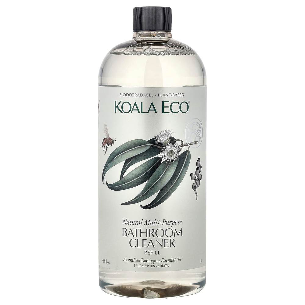 Koala Eco, натуральное универсальное очиститель для ванной комнаты, запасной блок, с эфирным маслом австралийского эвкалипта, 1 л (33,8 жидк. унции)