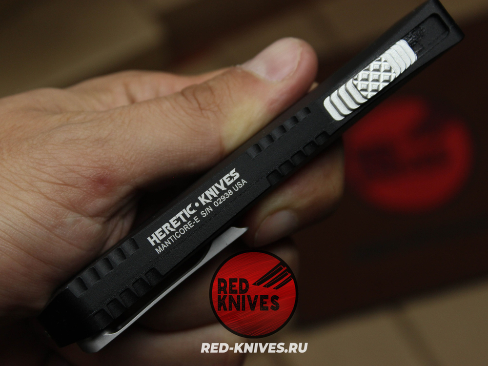 Heretic Knives Manticore-E T/E - черная рук, светлый клинок RK/Н94