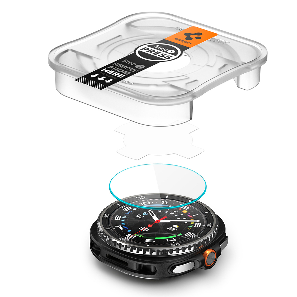 Защитное стекло Spigen Glas.tR EZ Fit 2 шт. для Samsung Galaxy Watch 8 Classic 46 мм Clear