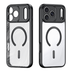 Чехол прозрачный с MagSafe от Dux Ducis для iPhone 17 Pro, серия Aimo Mag Series (Open Ring Version)
