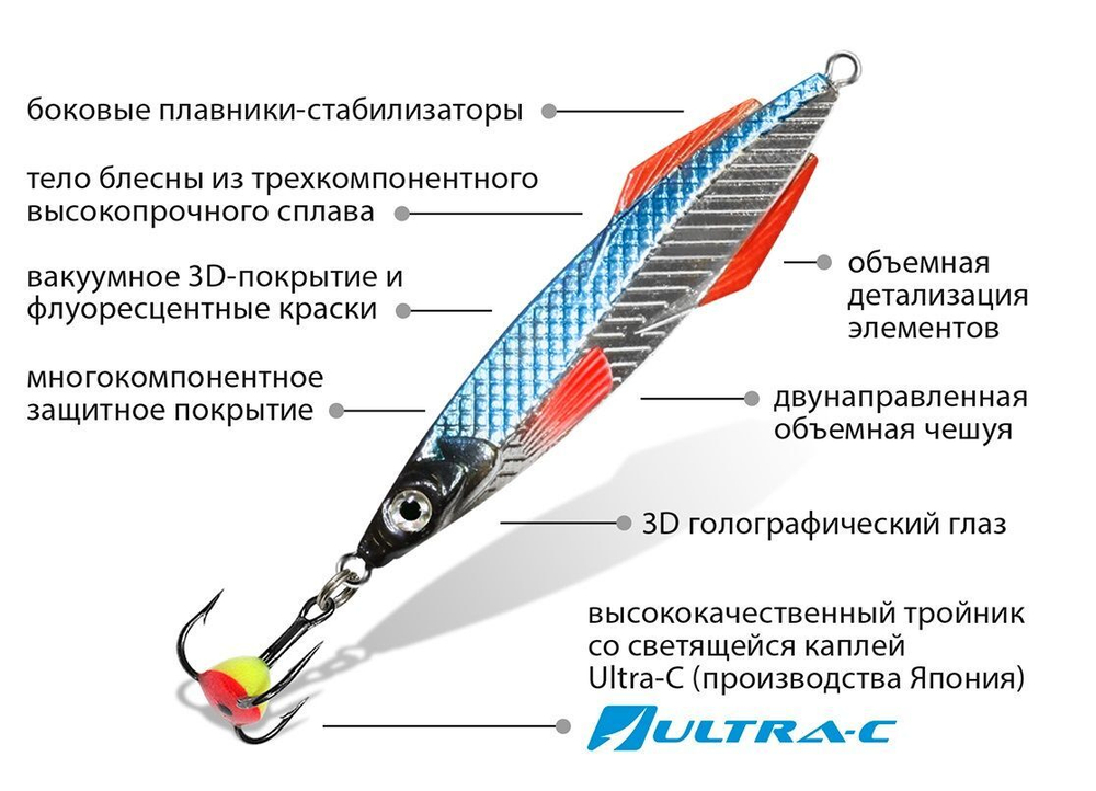 Блесна для рыбалки зимняя AQUA Стилет