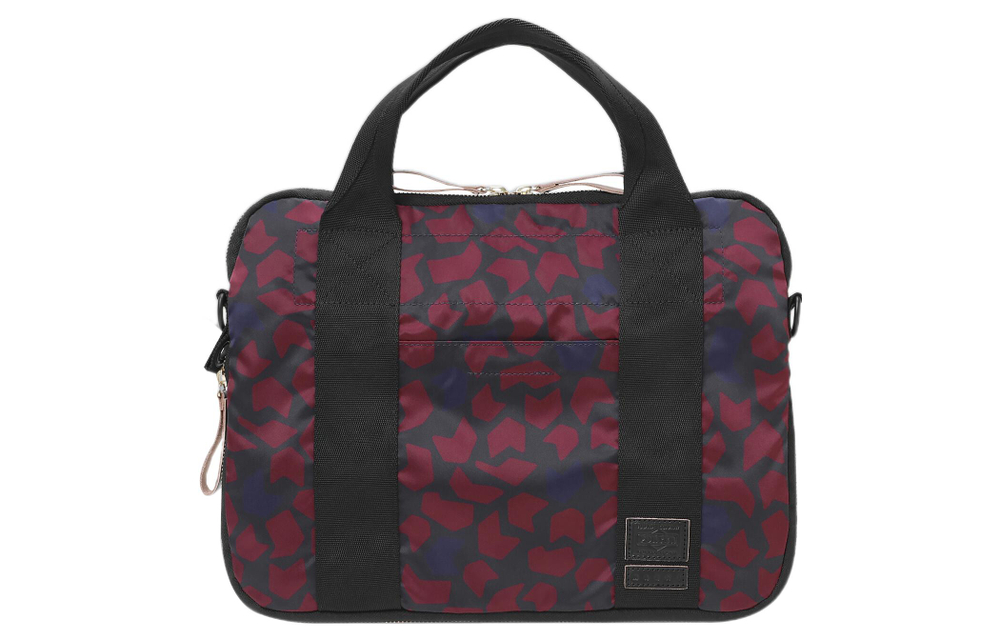 MARNI PORTER Collaboration Cow Leather Shoulder Bag, Crossbody Bag, Handbag Men"s Cow Blood/Marine Blue