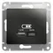 Розетка с USB A+C Systeme Electric Glossa Антрацит GSL000739