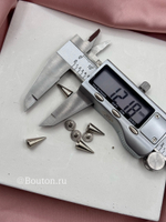 Установочный Шип декоративный серебристый металлический 10 мм