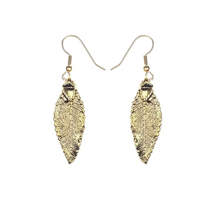 Серьги листья Ester Bijoux Вяз LF96C-G BR